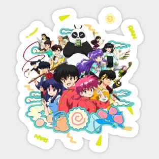 Ranma-1/2 full family Sticker